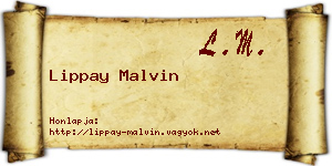 Lippay Malvin névjegykártya